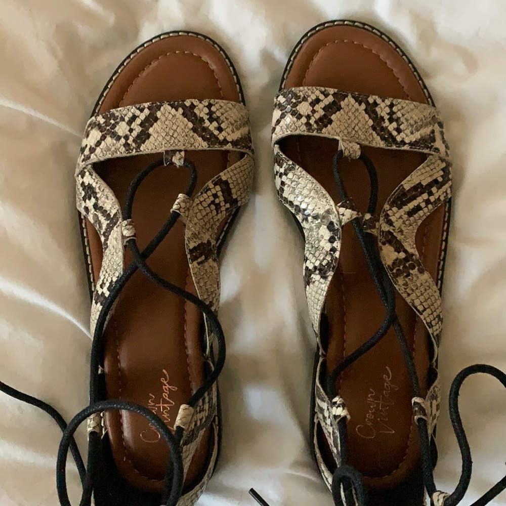 Gladiator animal print sandals